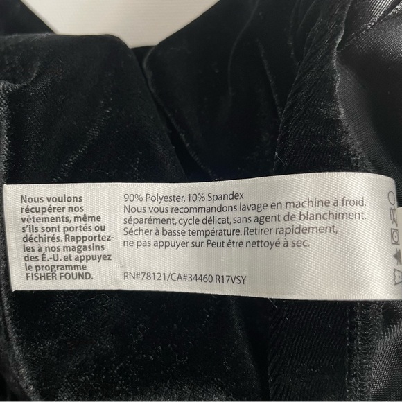 Eileen Fisher Black Velvet Leggings – Petite Medium - Whimsigoth Fall Cozy - Picture 10 of 11